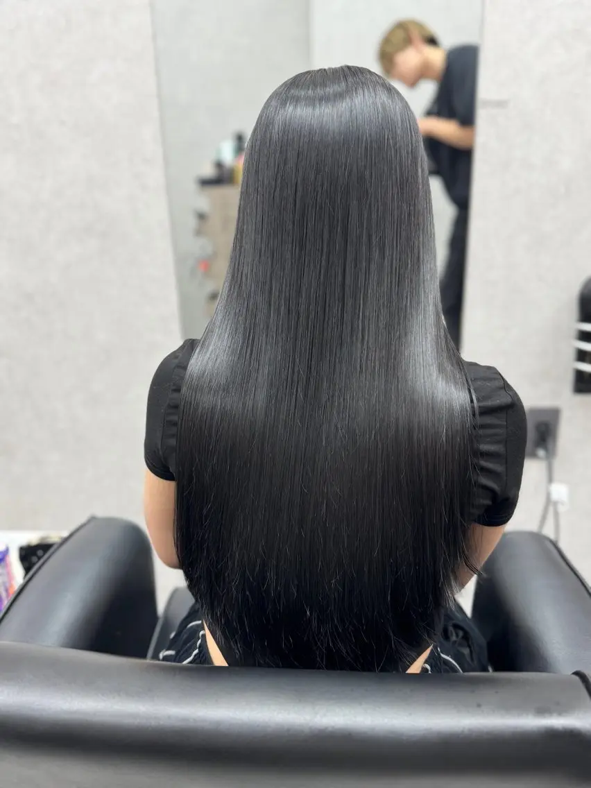 ロング ケアカラー 髪質改善 小顔カット 杉山永 浦安×髪質改善のヘアスタイル
