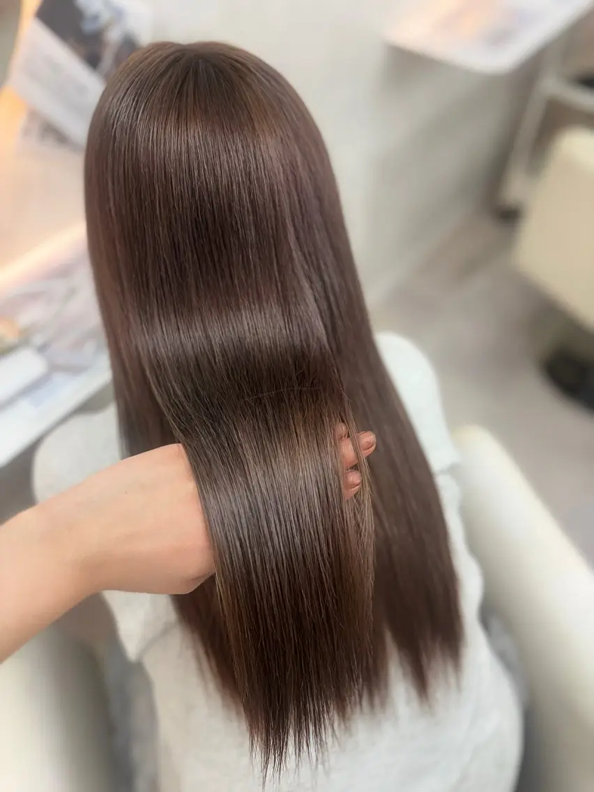 ロング カラー ベージュカラー ミルクティーベージュ 🎀asumi🍓 モデル様募集中🎀のヘアスタイル