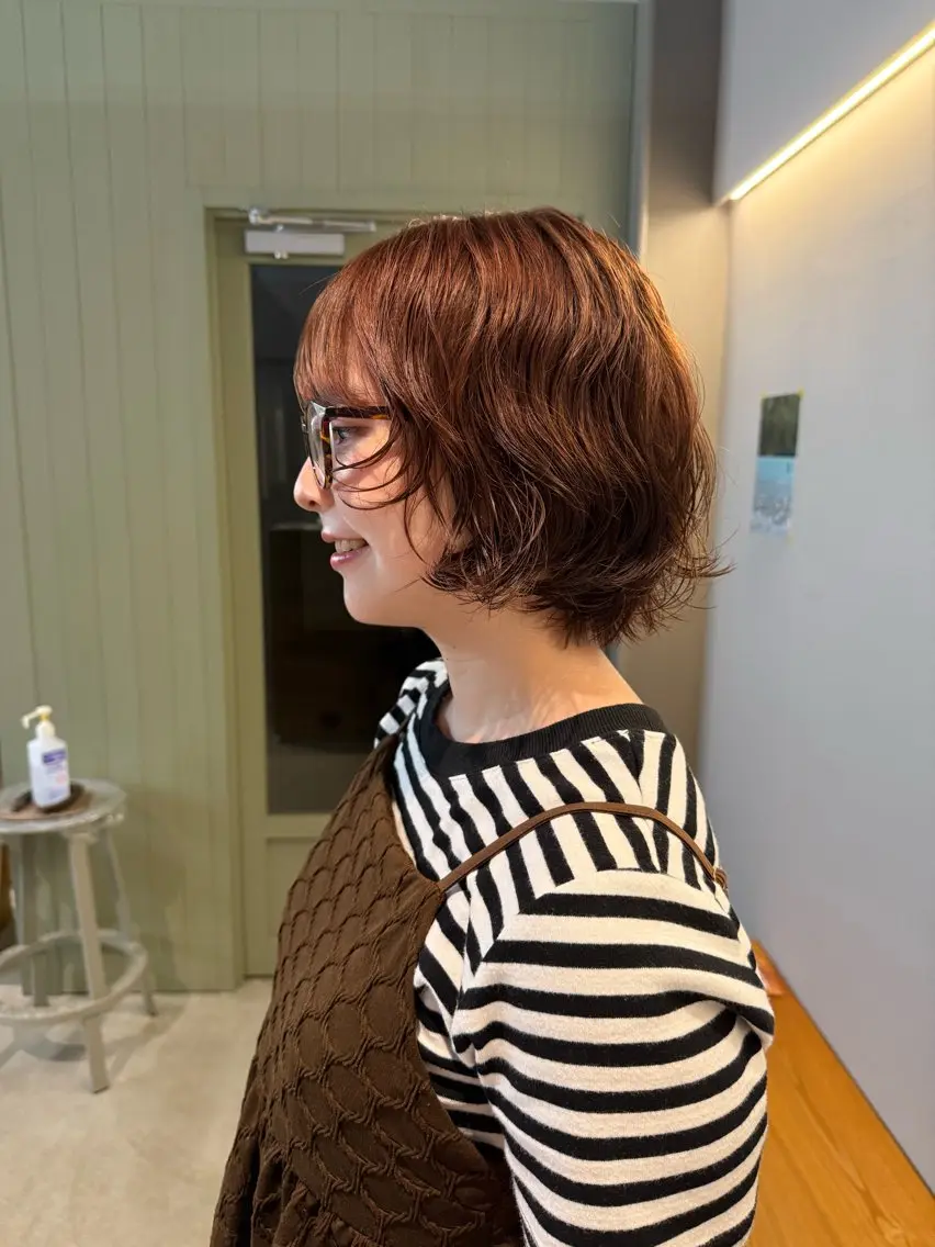 ショート パーマ 島田 果央のヘアスタイル