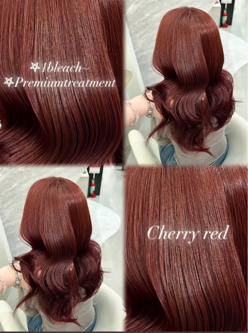 セミロング カラー ヘアアレンジ ピンクカラー レッドカラー ヘアカラー 🩶透明感カラー 池袋/mei🩶のヘアスタイル