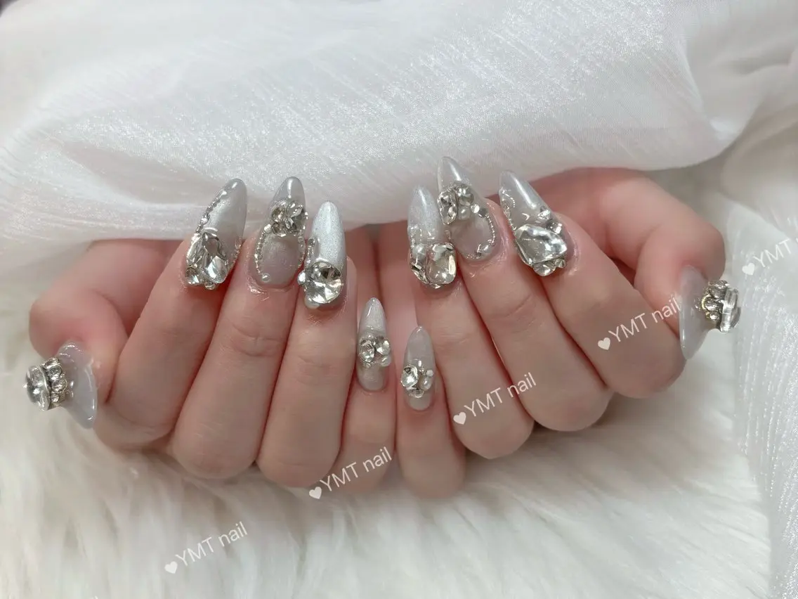 ネイル 長さ出し フットネイル ジェルネイル 韓国ネイル マグネットネイル ハンドネイル YMT NailStudioのネイルデザイン