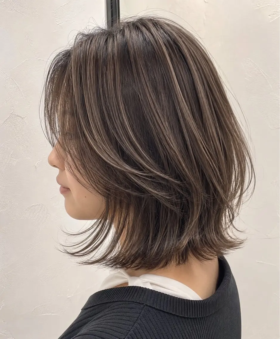 ミディアム カラー ヘアカラー トリートメント 佐藤優晟/カラー/ 癖毛ショート/表参道のヘアスタイル