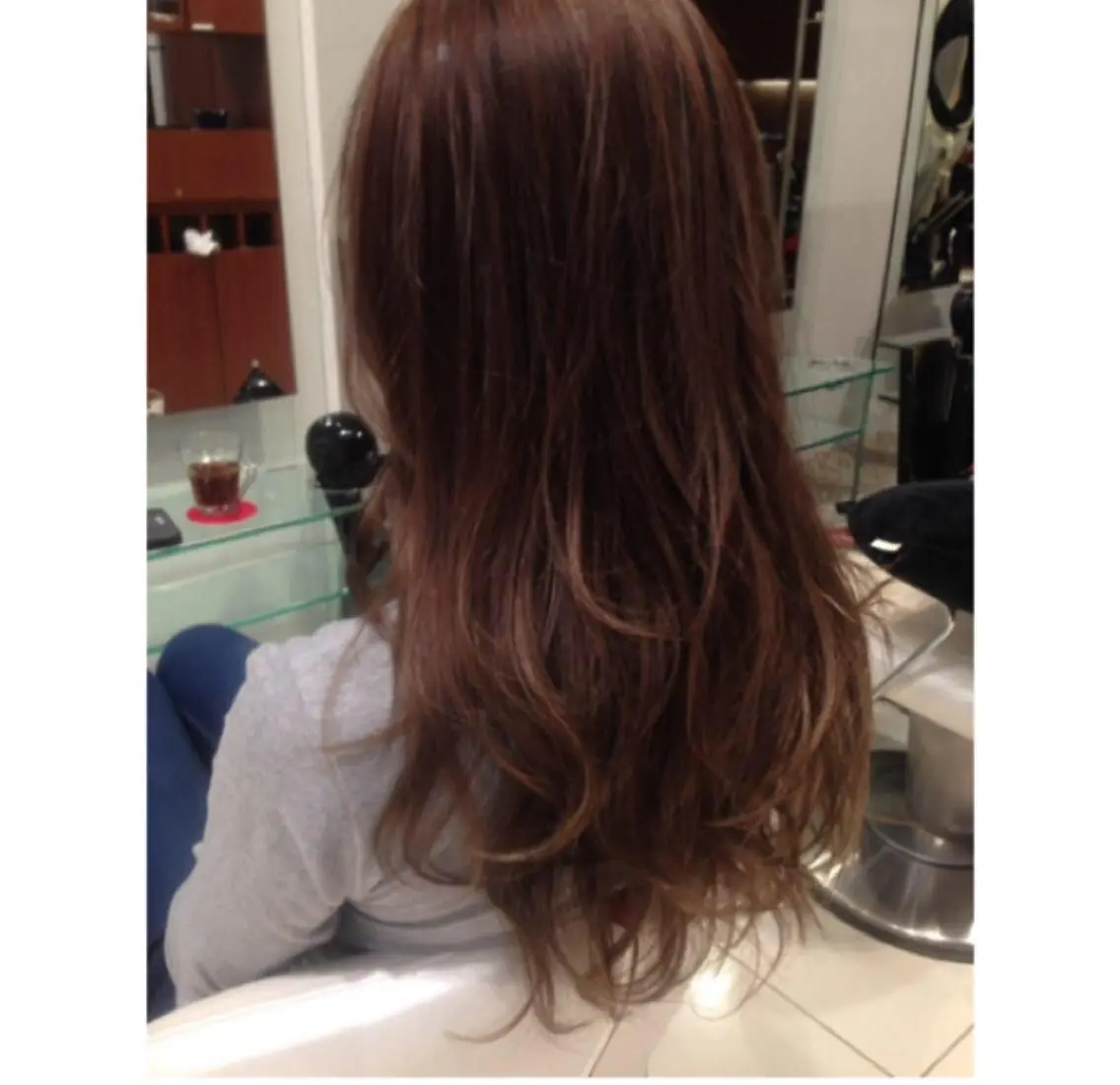 ロング ハイライト 【白髪ぼかし】 矢内　夏輝のヘアスタイル