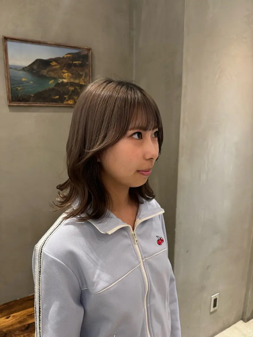 セミロング カット ヘアカラー トリートメント 新宿/顔周りカット +レイヤー＝しずく♩のヘアスタイル