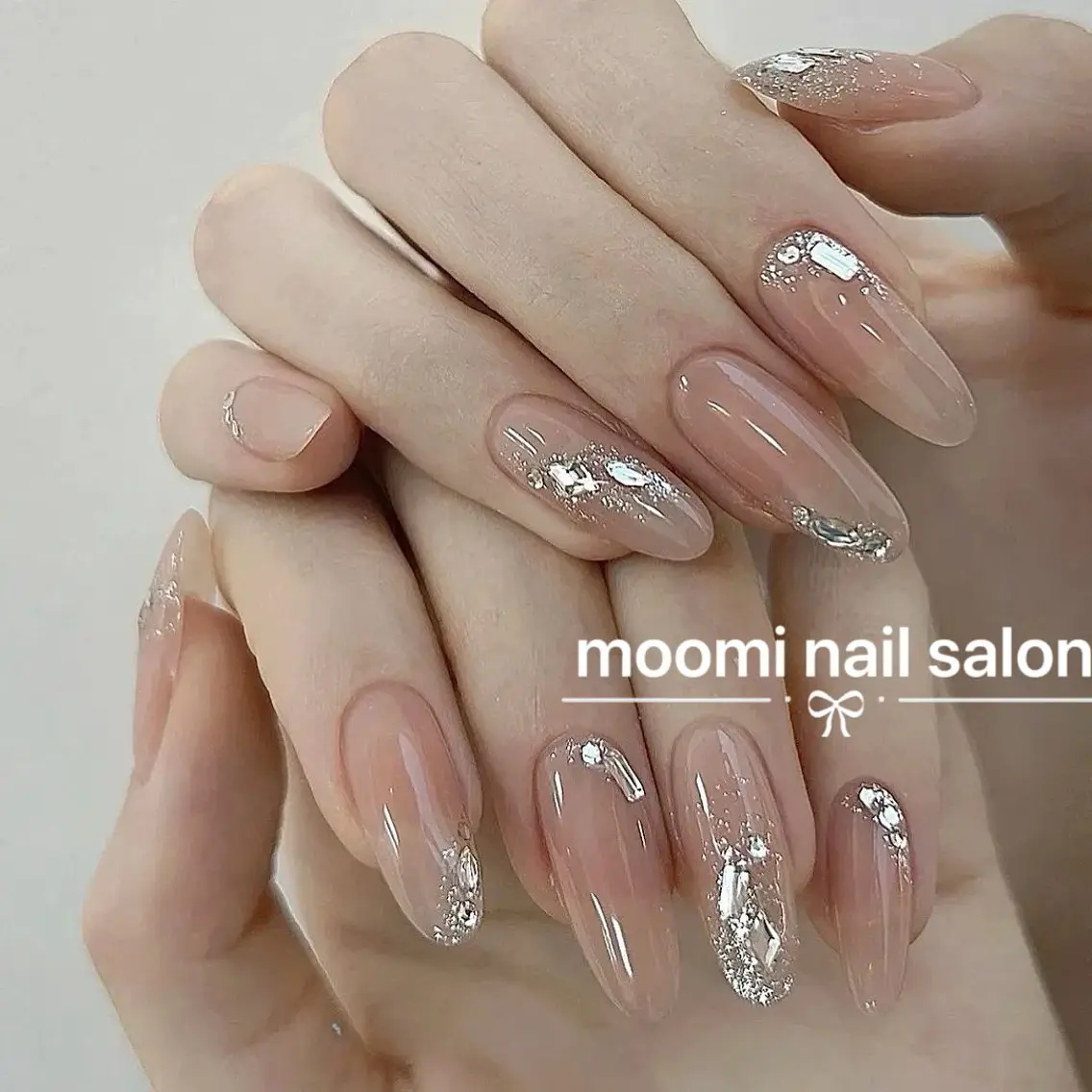 ネイル チークネイル フレンチネイル ジェルネイル グラデーション ハート ハンドネイル moomi nail スカルプ専門のネイルデザイン
