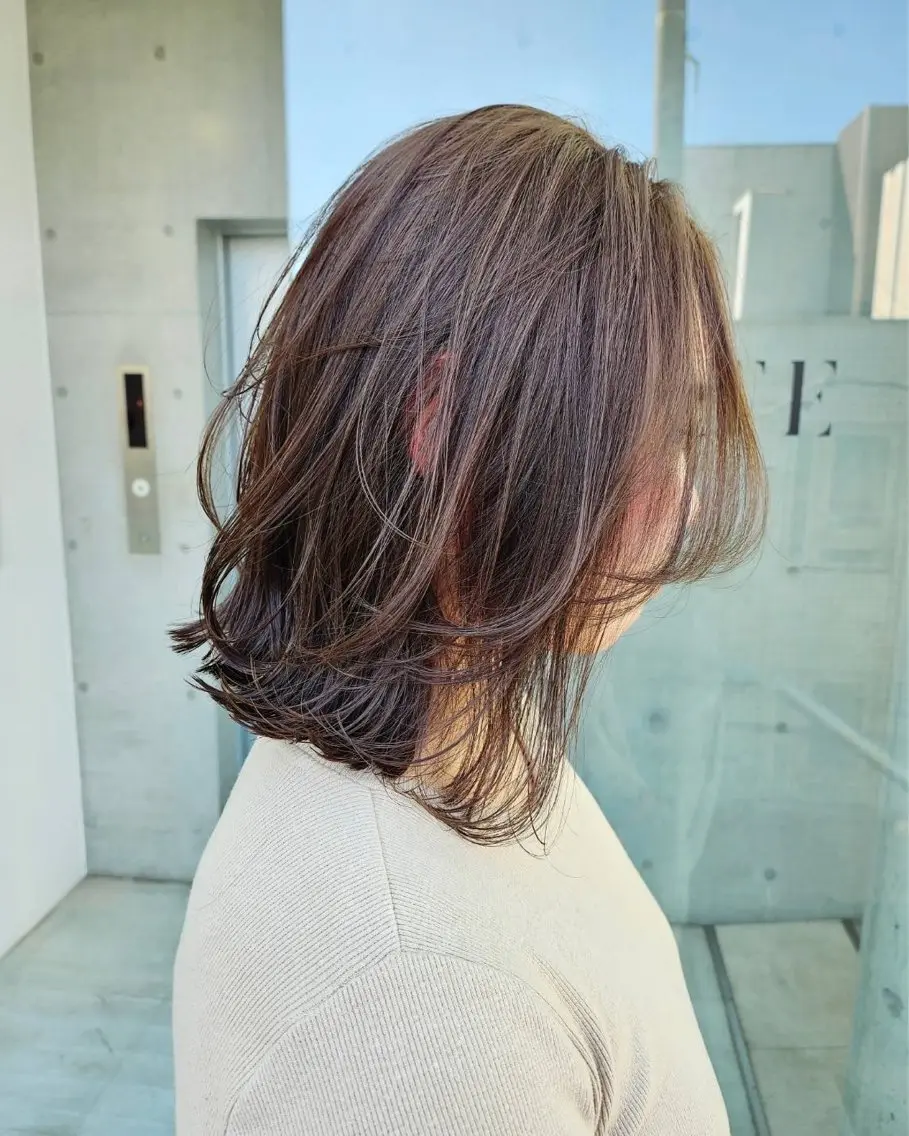 【人気クーポン❗️】✨艶感重視イルミナカラー✨+ダメージ進行抑制トリートメントの写真