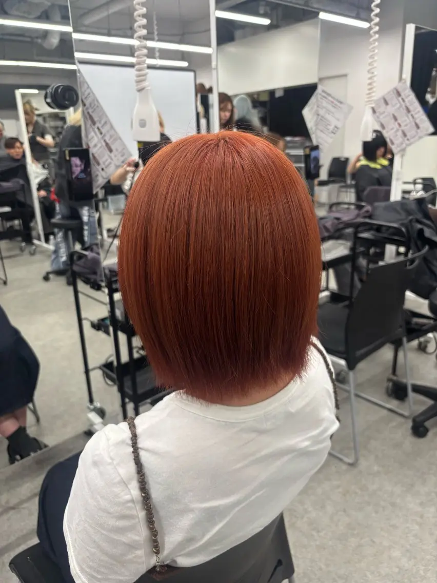ショート ヘアカラー トリートメント 縮毛矯正/ブリーチな しラベンダー/心優のヘアスタイル
