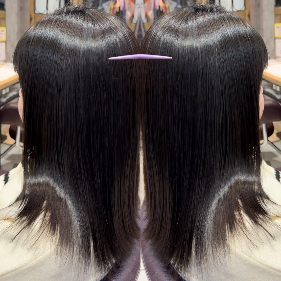 ミディアム カット ヘアカラー トリートメント 美髪矯正 特化　川田のヘアスタイル