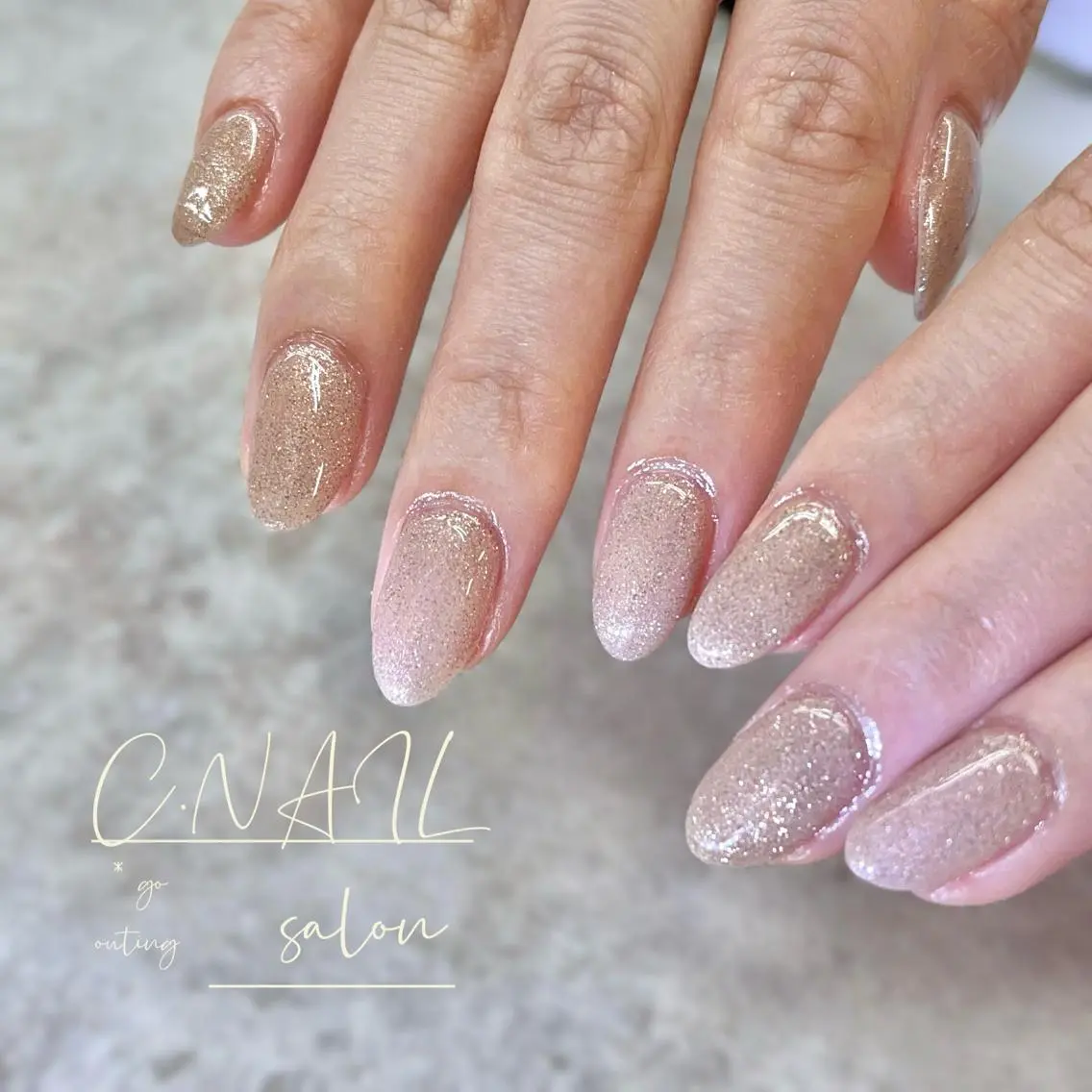 ネイル ラメ(グリッター) ワンカラーネイル シンプルネイル ハンドネイル フットネイル C.Nail &Eyeのネイルデザイン