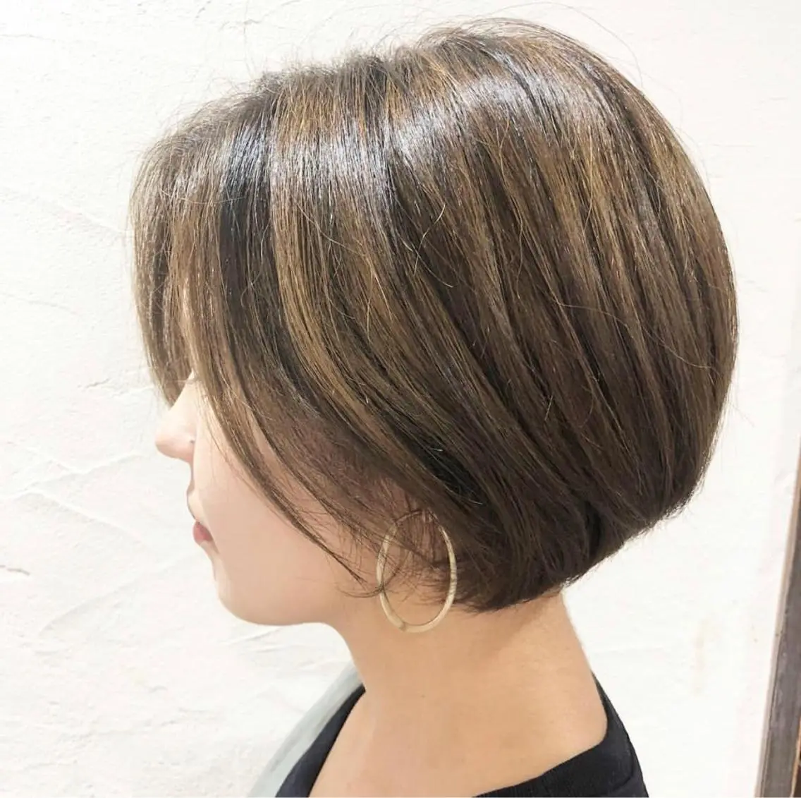 ショート カラー ハイライトカラー ハイライト トリートメント 佐治 梨乃のヘアスタイル
