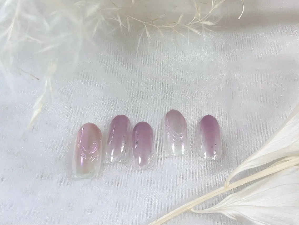 ネイル オーロラネイル フットネイル フレンチネイル ジェルネイル マグネットネイル ハンドネイル mogunail &blowのネイルデザイン