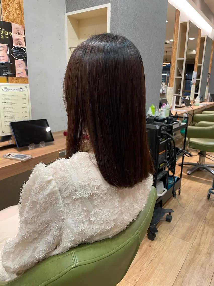 ミディアム 縮毛矯正 縮毛矯正 髪質改善/Bloss om🌷高橋沙衣のヘアスタイル