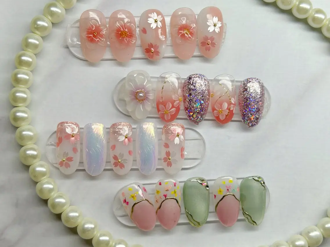 ネイル アートネイル 成人式 入学式 長さ出し フットネイル ハンドネイル Lino Nailのネイルデザイン