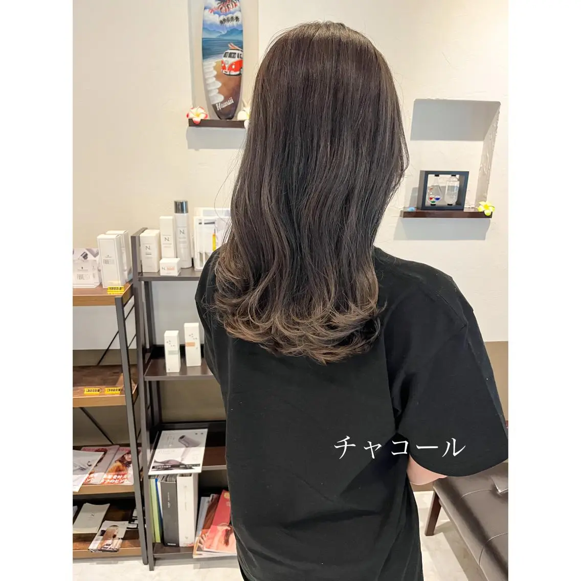 セミロング カラー 坂井田 浩樹のヘアスタイル