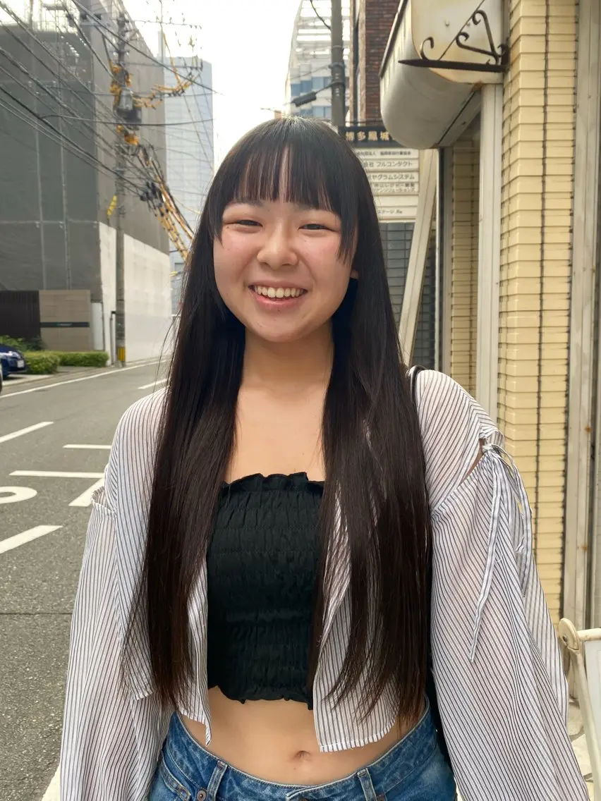 ロング ロング 縮毛矯正 ソノダ リコのヘアスタイル