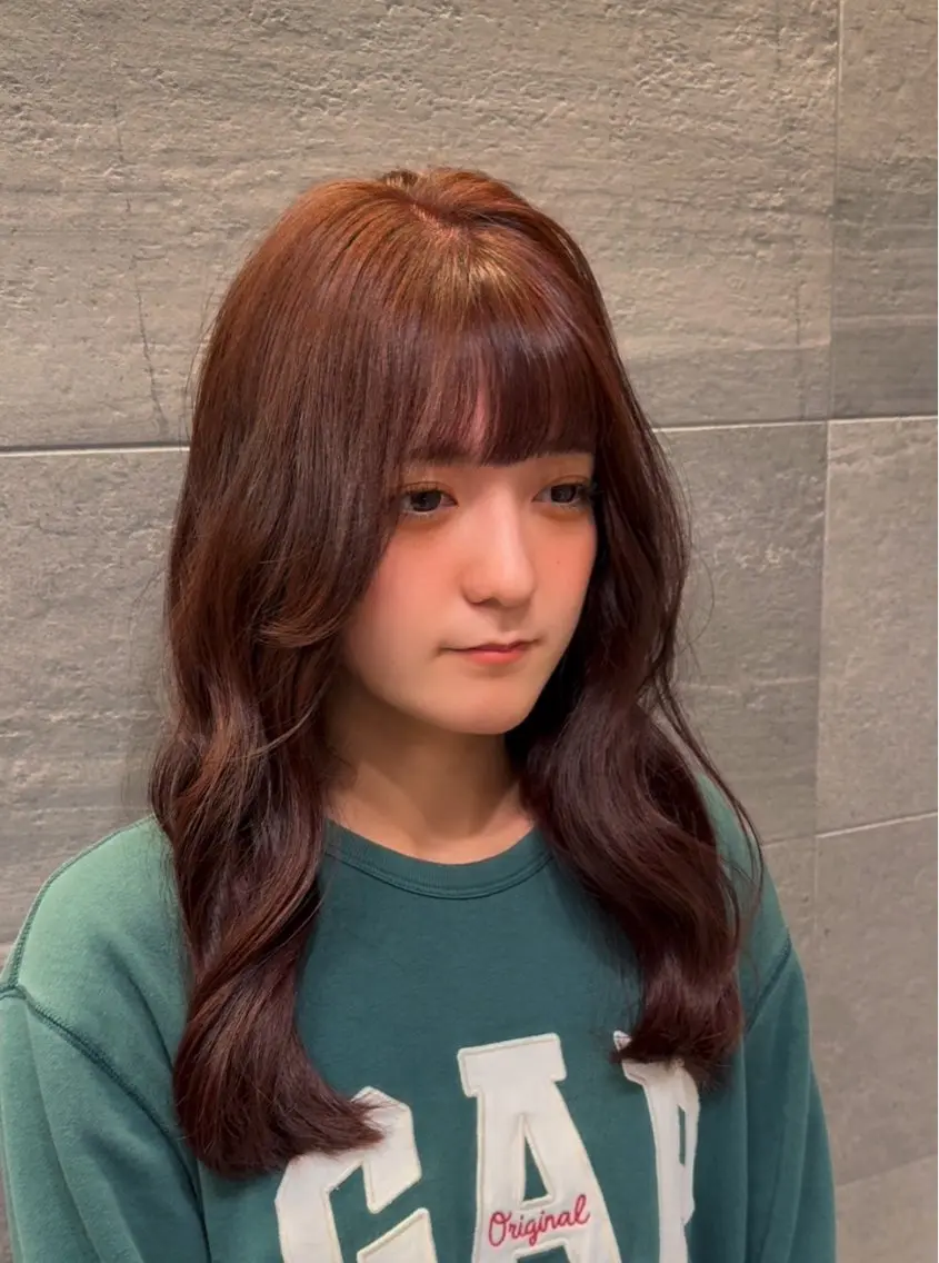 カラー ブラウンカラー ピンクカラー カラーモデル募集♥️ 玲奈のヘアスタイル