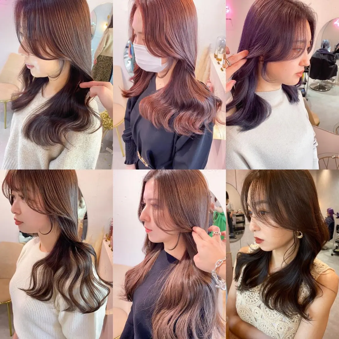 ミディアム カラー カット ヘアカラー パーマ 縮毛矯正 トリートメント ヘッドスパ 髪質改善/韓国ヘア レイヤー/新宿/ロミのヘアスタイル