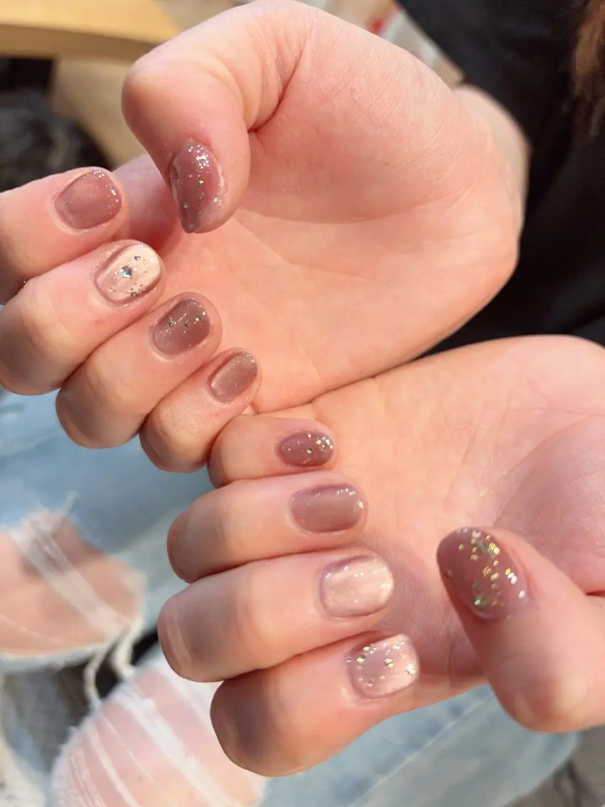 ネイル ラメ(グリッター) マグネットネイル komohana salon🌺のネイルデザイン