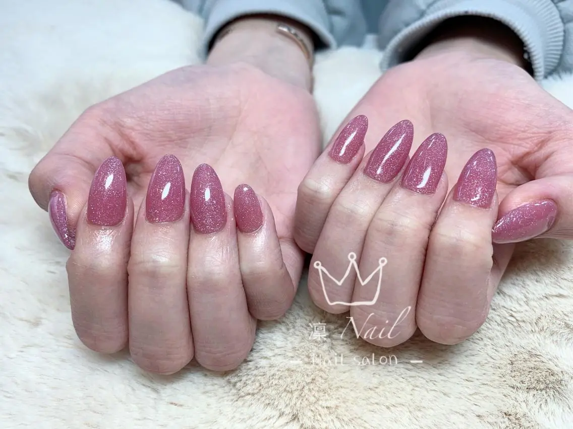 ミディアム カラー ネイル 長さ出し ジェルネイル スカルプネイル Le’a NailSalonのネイルデザイン