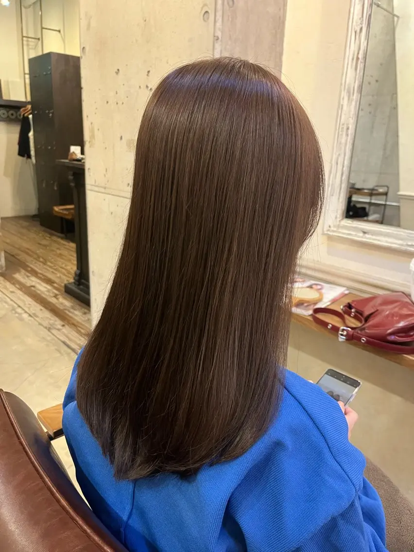 セミロング カラー ＆-HAIR佐藤 ゆいモデル募集中のヘアスタイル
