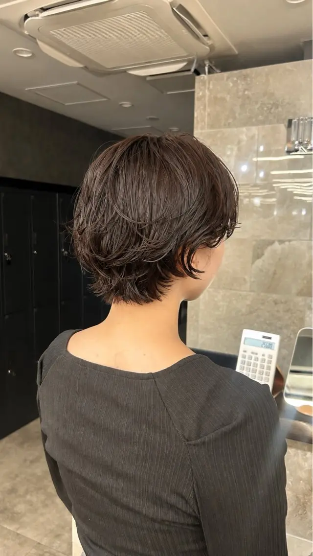 ショート パーマ ショートヘア 【似合わせ特化🌷】 パーマ/モカのヘアスタイル