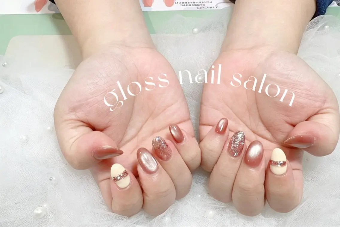 ネイル ハンドネイル ゆり🌷 gloss nailのネイルデザイン