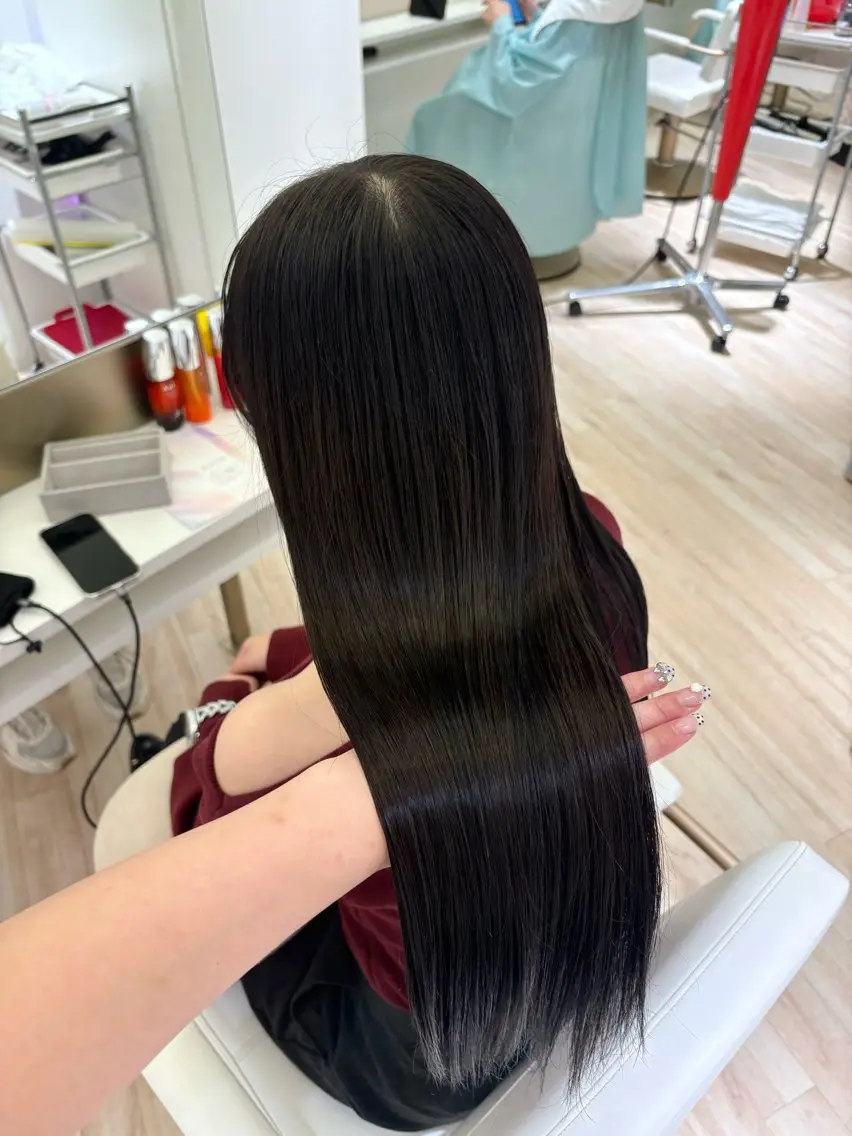ロング カラー トリートメント ParveMix 楠本結菜のヘアスタイル