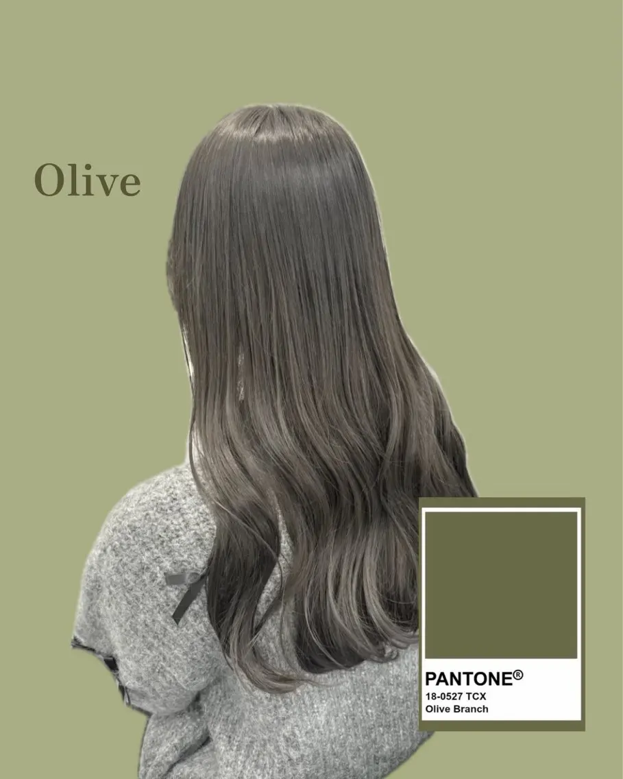 ロング カラー ヘアカラー ParveMix/ オリーブ/いちかのヘアスタイル