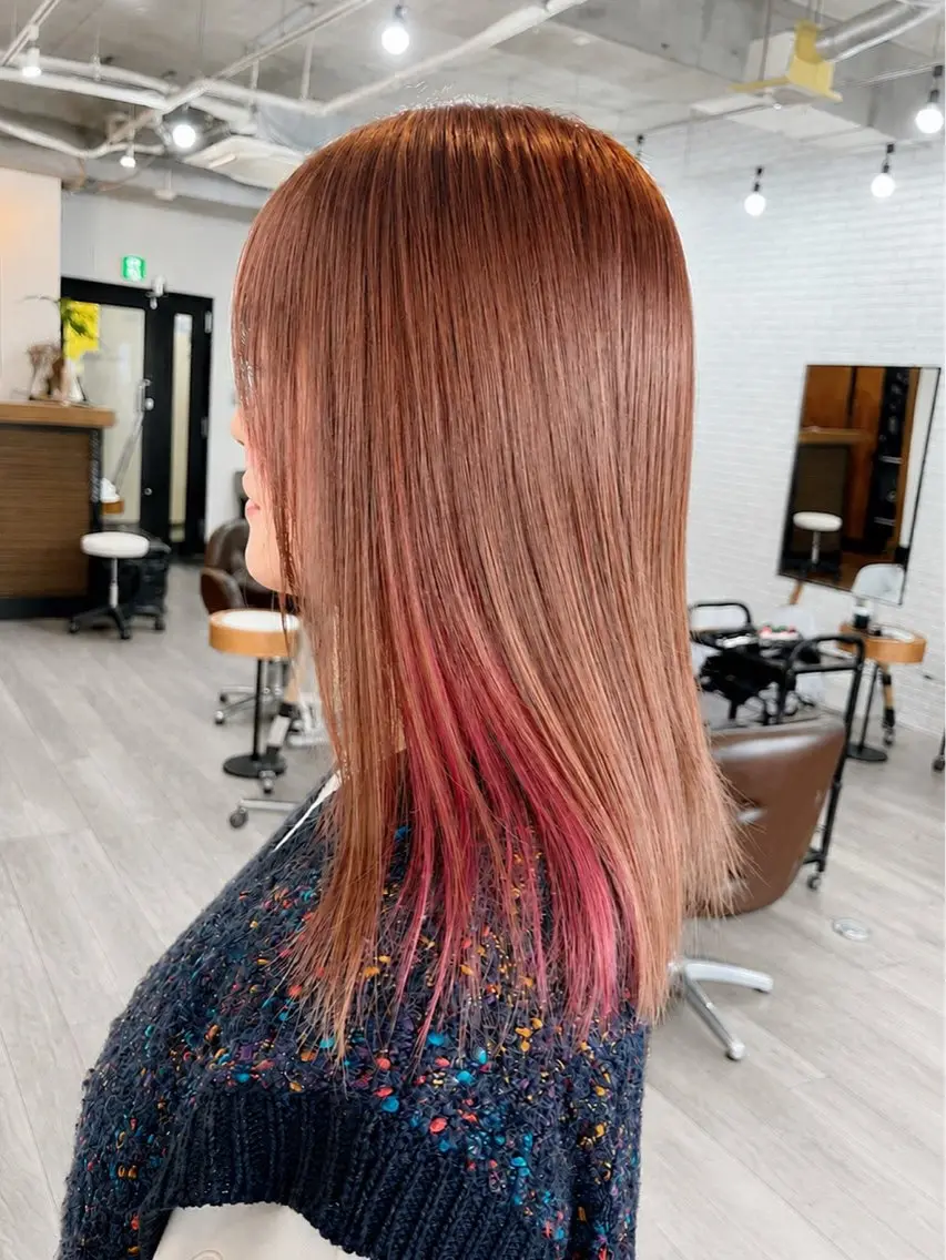 セミロング カラー ❤️Mimi/non ワンカラー❤️のヘアスタイル