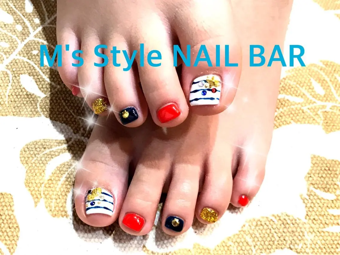 ショート キッズ ネイル アートネイル フットネイル ジェルネイル M's Style NAIL BARのネイルデザイン