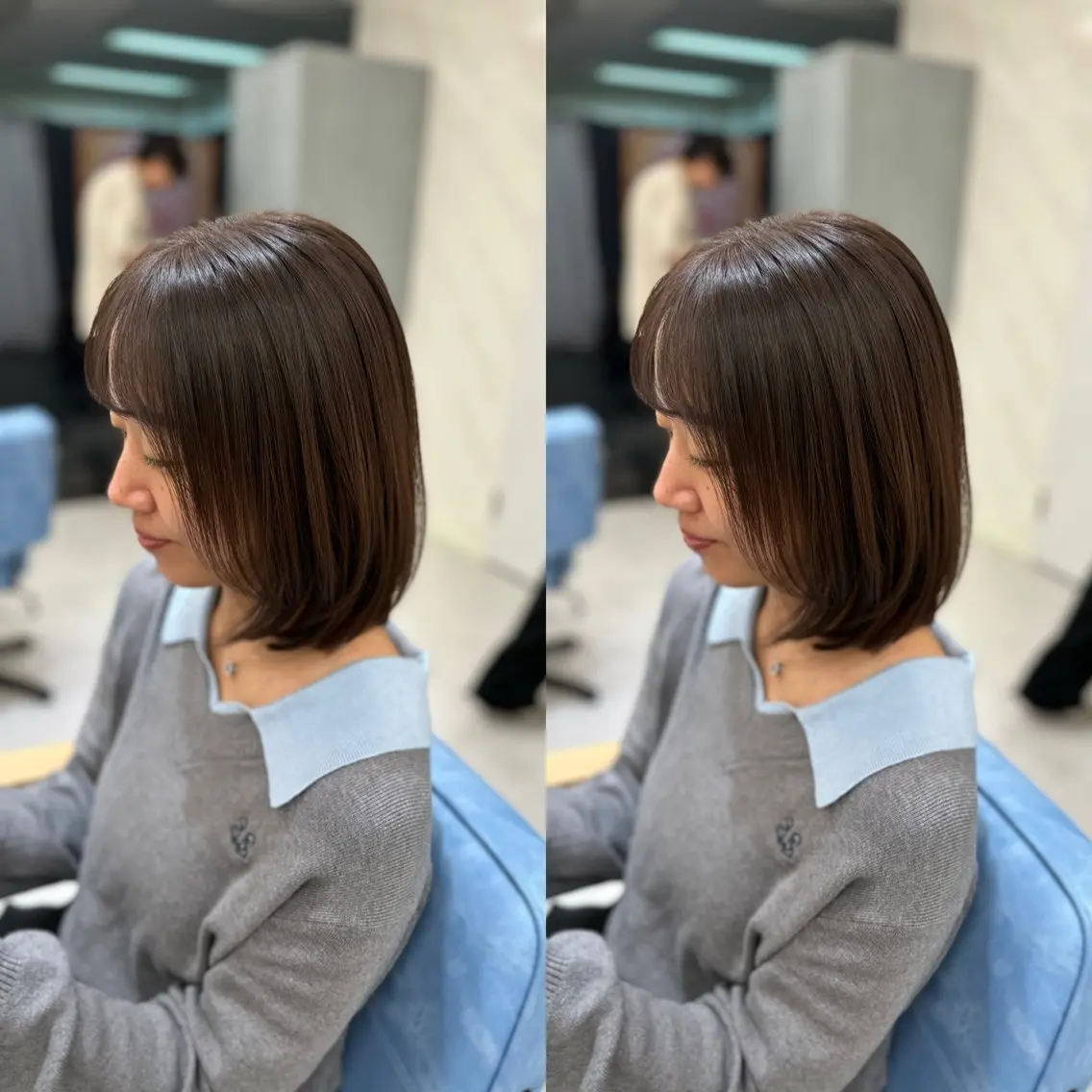 ショート 髪質改善🩵縮毛矯正 代々木/木下のヘアスタイル