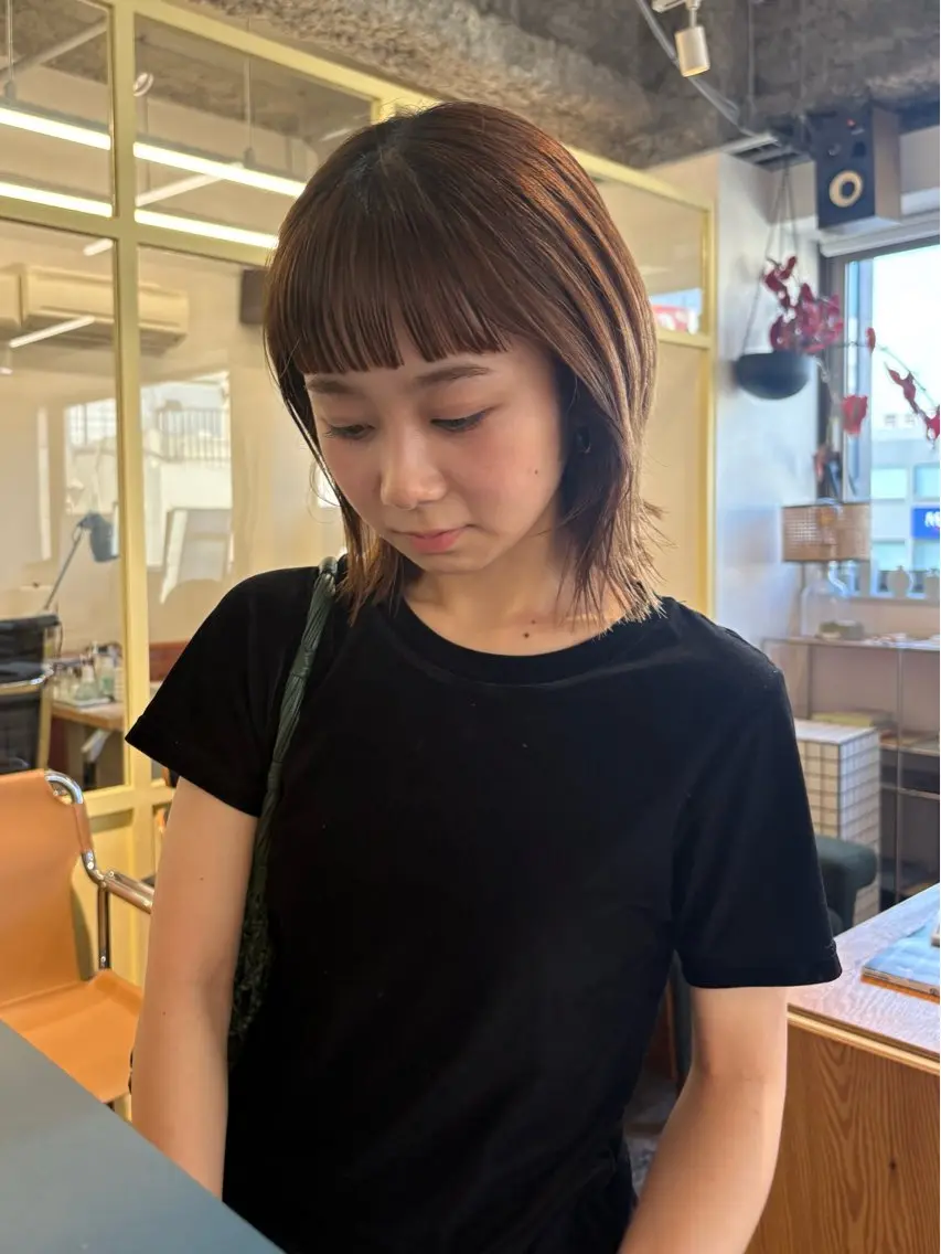 ミディアム 顔周りカット カット ami /yuutenjiのヘアスタイル