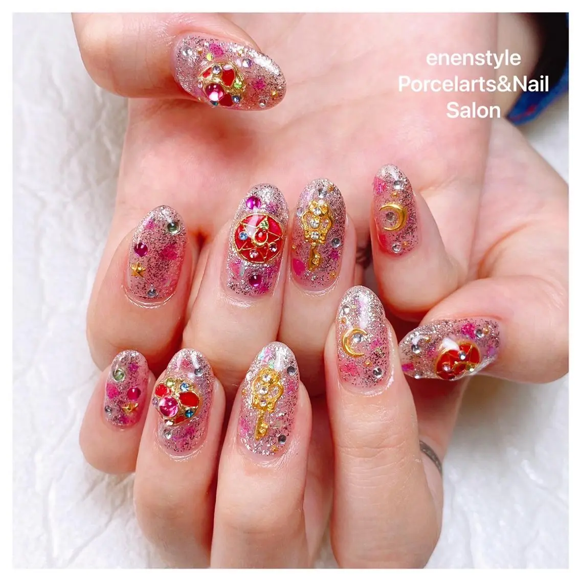 ミディアム ネイル アイブロウ 🐾enen style 🐾のネイルデザイン