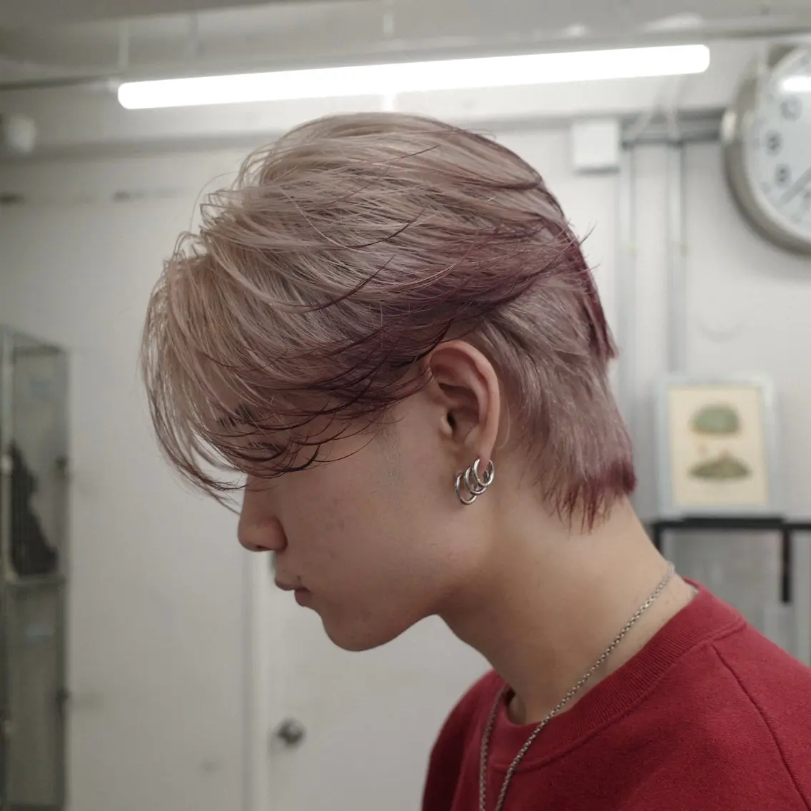 カラー メンズ ヘアカラー アクティブショート／ メンズブリーチカラーのヘアスタイル
