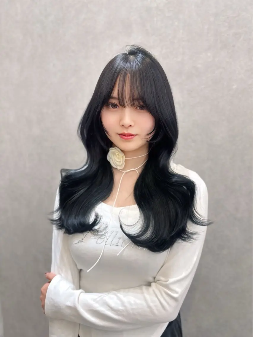ロング カラー ベージュカラー ブリーチ ブラウンカラー ブラウンベージュ 透明感カラー カット ヘアカラー トリートメント 🍒ブリーチなしカラ ー／Sakura🍒のヘアスタイル
