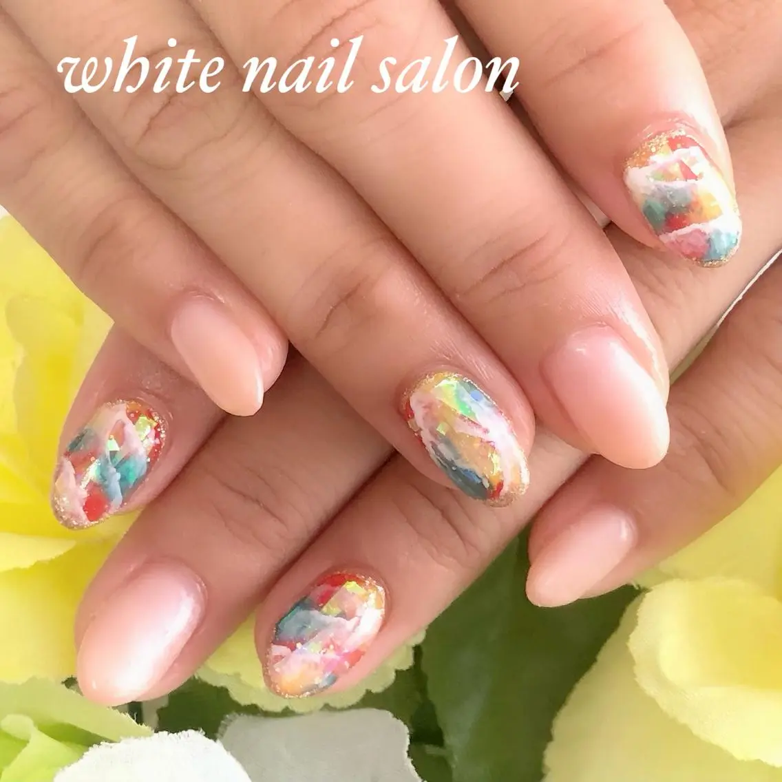 ネイル アートネイル フレンチネイル ジェルネイル ハードジェル 持ち込み ハンドネイル white nail salonのネイルデザイン