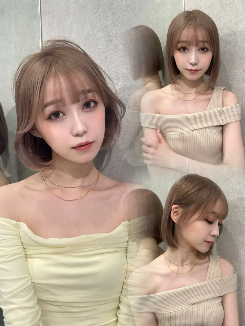 ミディアム カラー ヘアアレンジ 新宿/多幸感ヘア 髪質改善/chiyoのヘアスタイル
