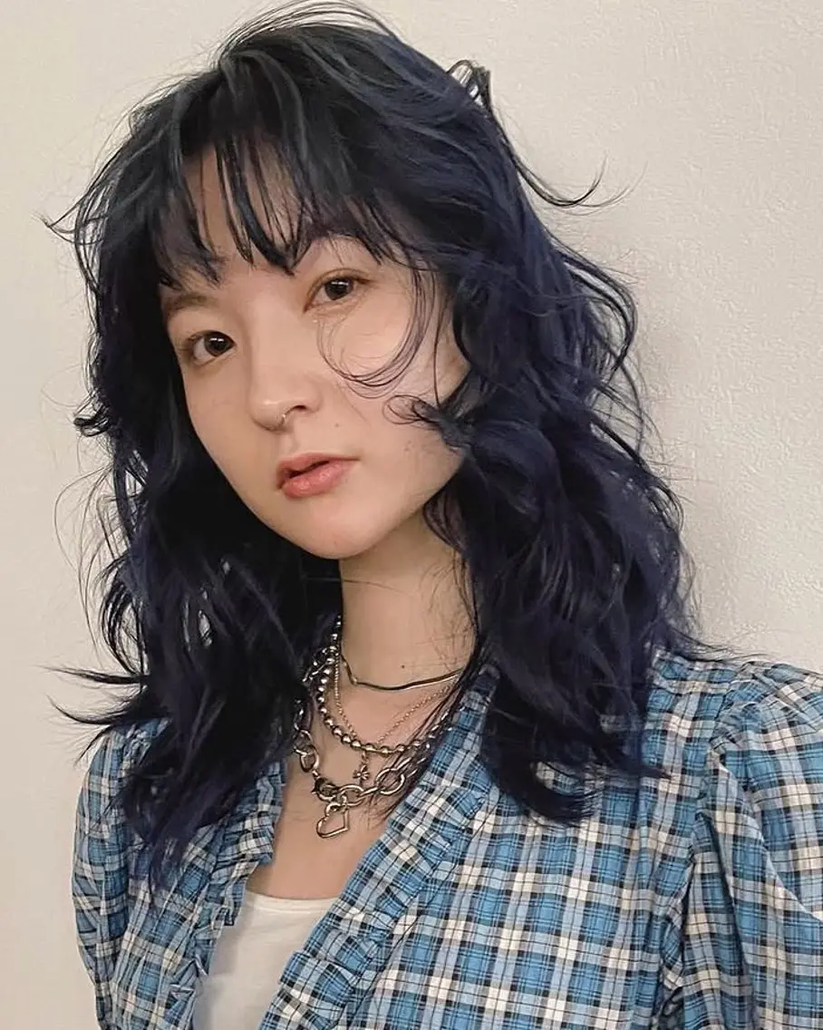 ミディアム カラー パーマ 菅原 大佑のヘアスタイル