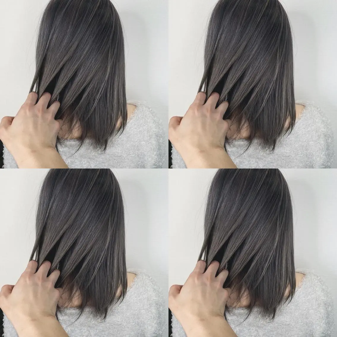 ミディアム ハイライト ヘアカラー 佐藤 香太のヘアスタイル