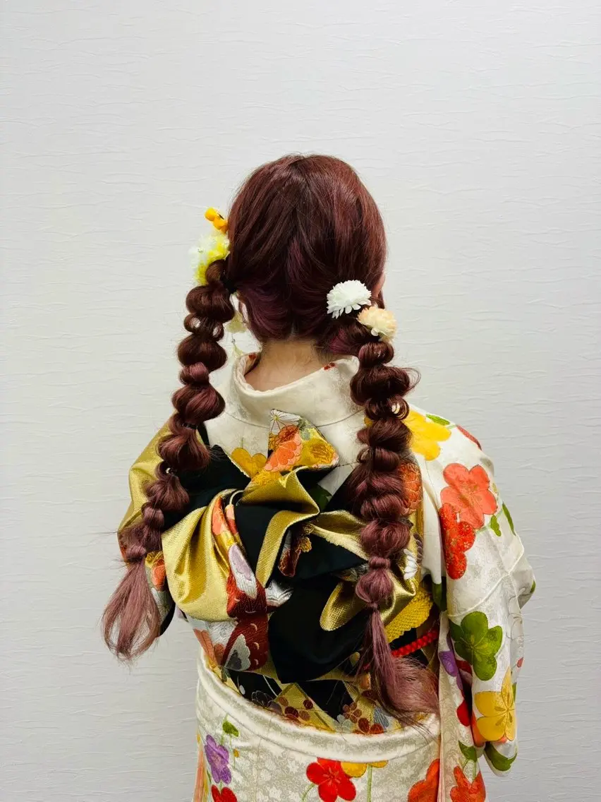ロング ツインテール YUMEYAKATA 五条店のヘアスタイル