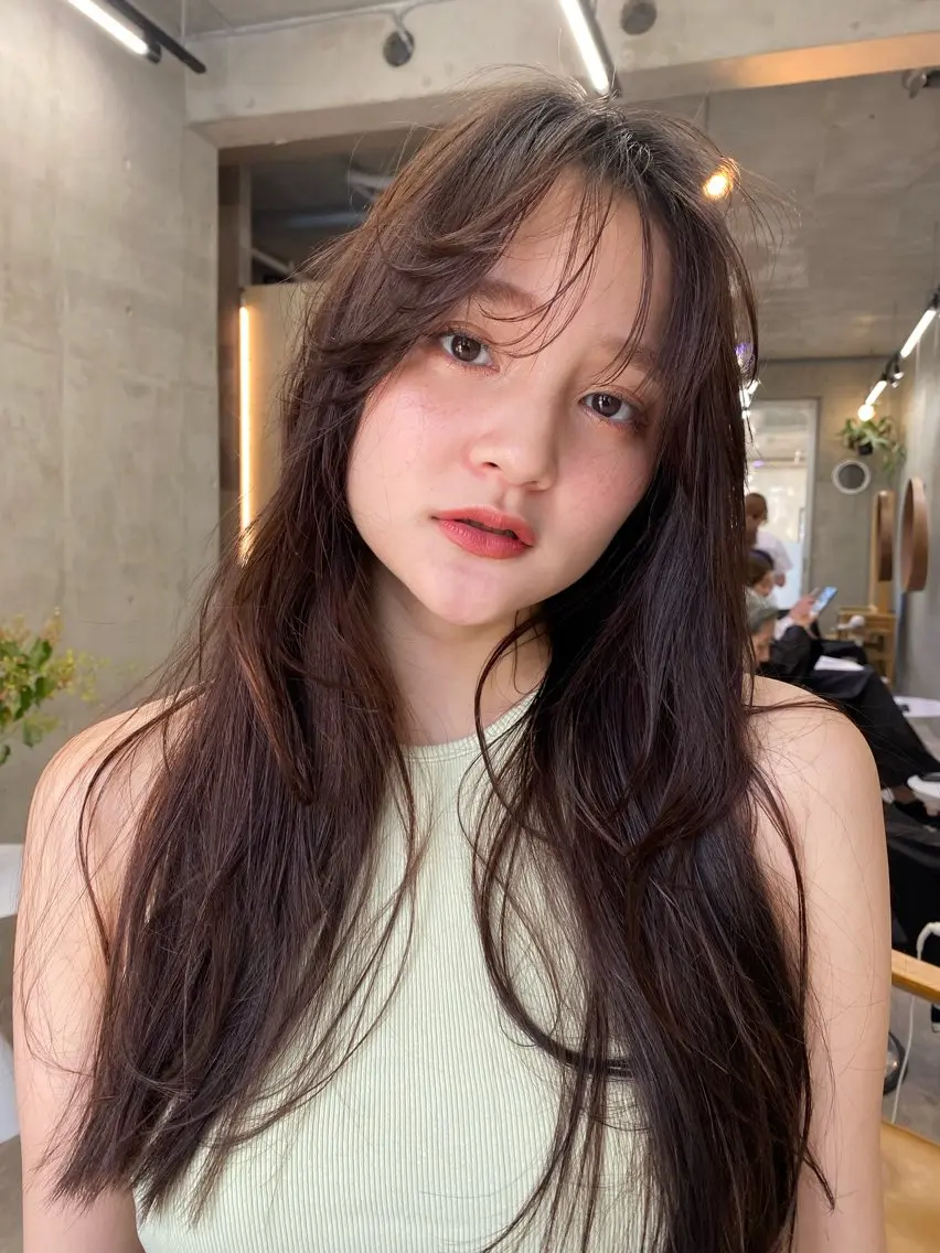 ロング カラー ブラウンカラー カット カットモデル募集中 ／HARUKA🎀のヘアスタイル