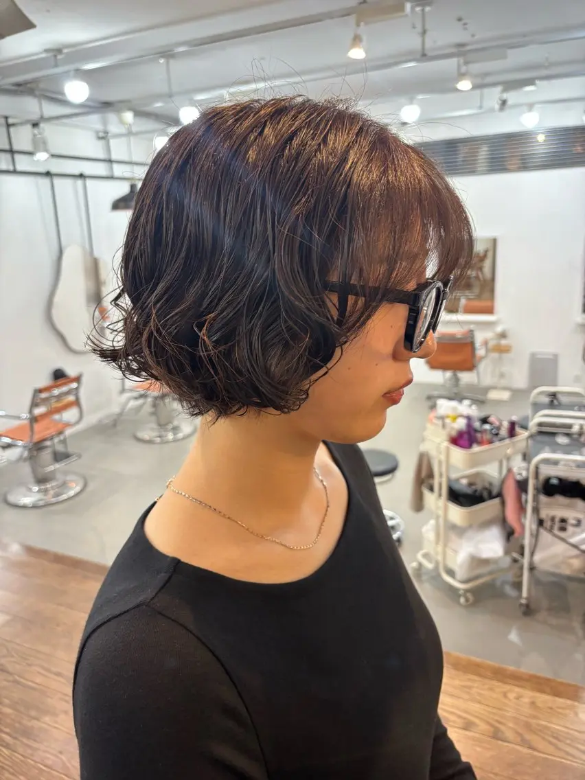 ショート パーマ ヘアカラー パーマ トリートメント 🍄Kurumi🍄 visionのヘアスタイル