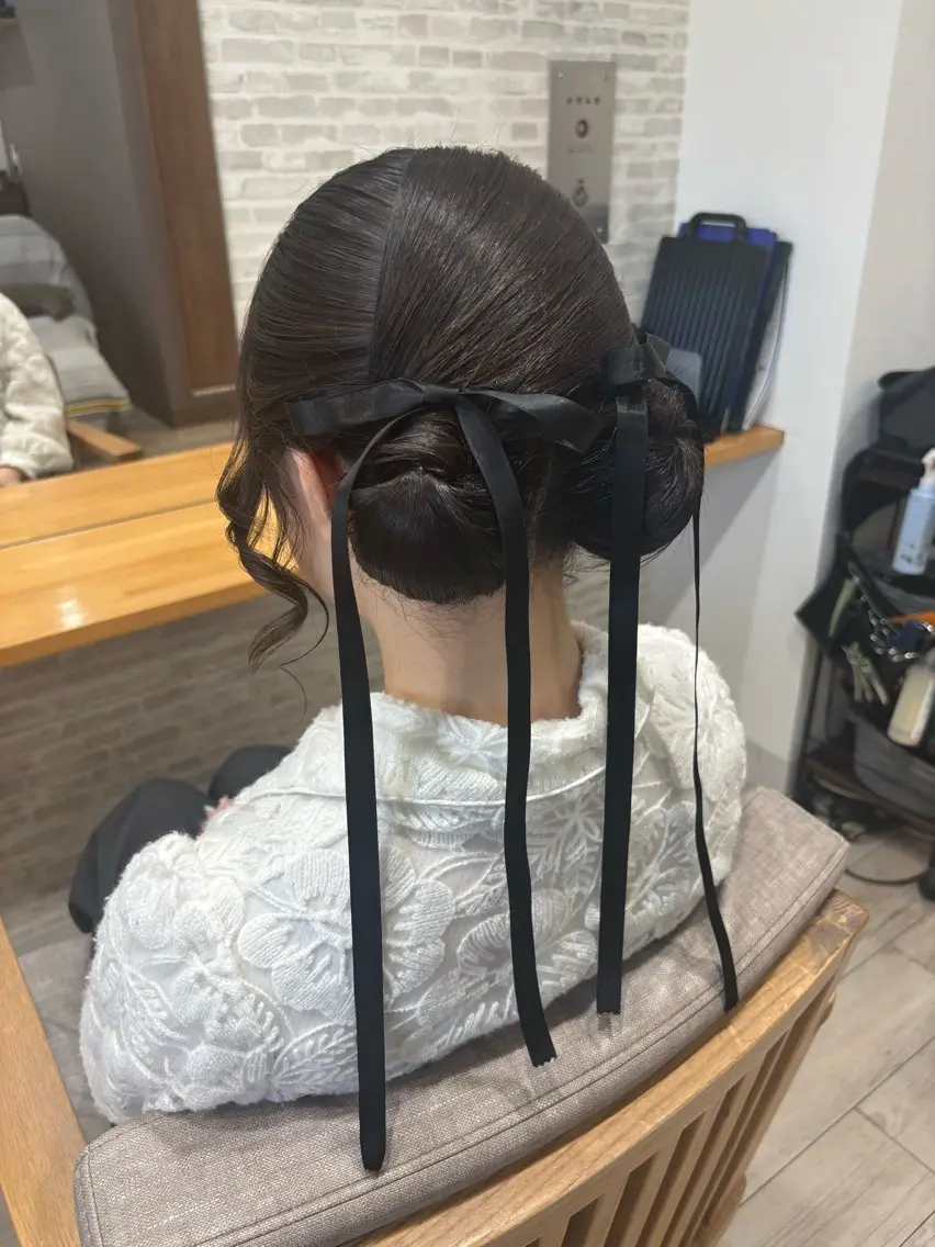 セミロング ヘアアレンジ お団子ヘア ヘアセット Gypsoly ☺︎ゆきのその他イメージ