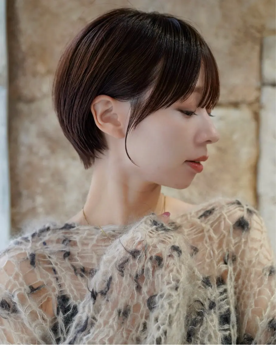 ショート カット ヘアカラー トリートメント まう/丸みショート ・ボブ特化／高円寺のヘアスタイル