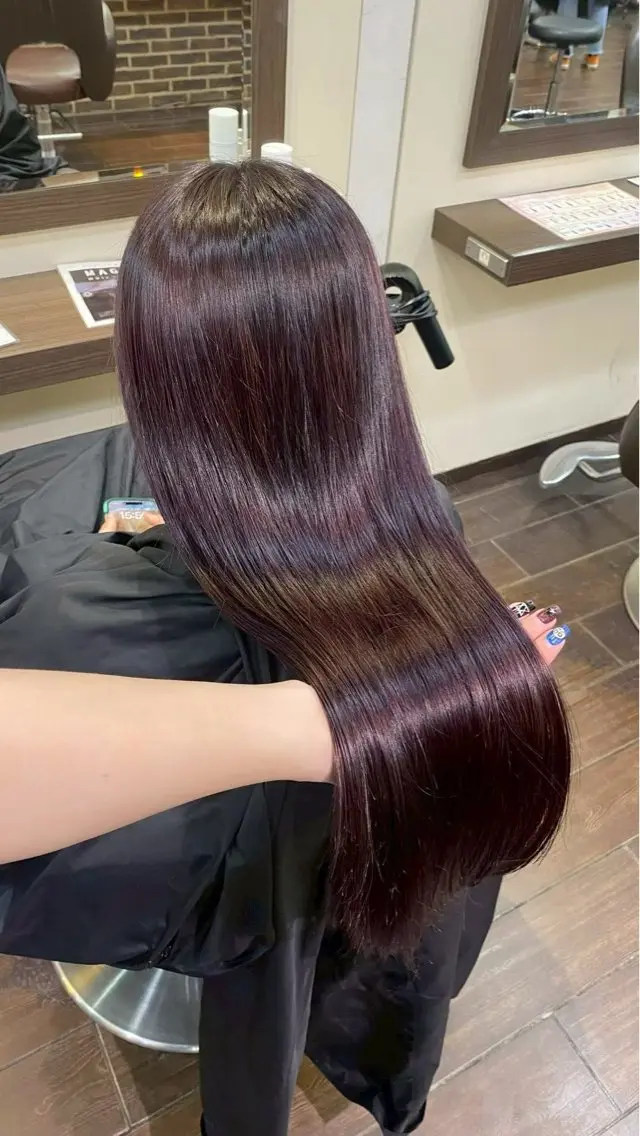 ロング カラー ヘアカラー 艶カラー/髪質改善/ ネイル🦋 レア🦋のヘアスタイル