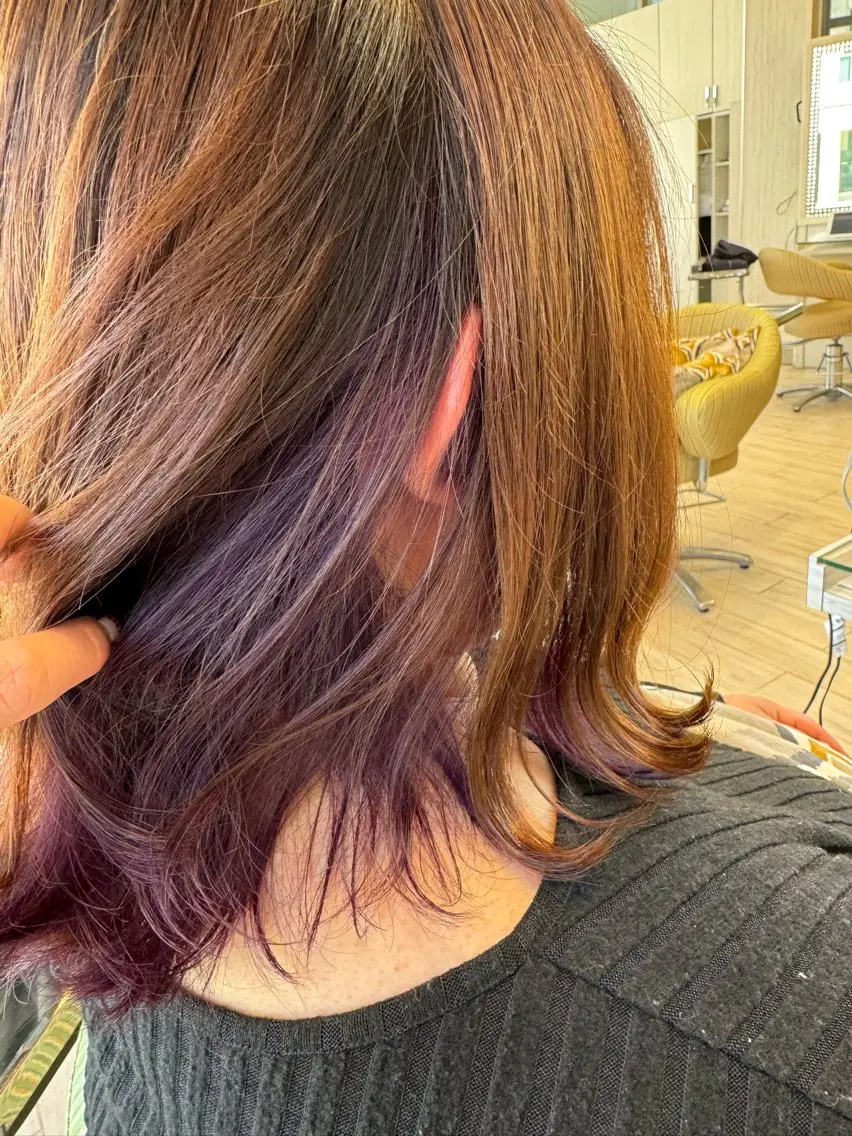 ミディアム ヘアカラー 松尾 怜奈のヘアスタイル