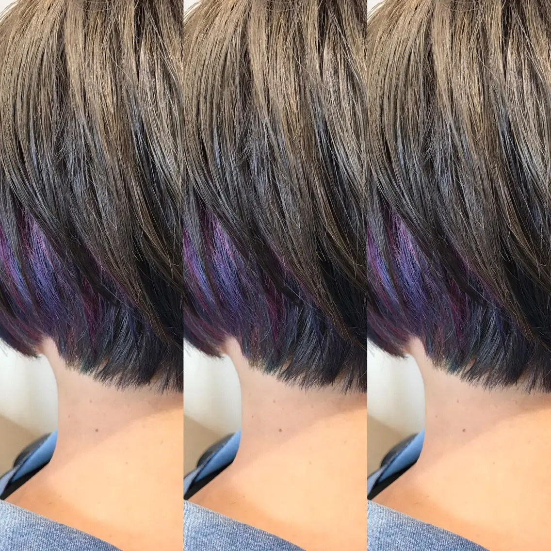ショート カラー ブルーカラー ピンクカラー パープルカラー ユニコーンカラー 大久保 隆蔵のヘアスタイル