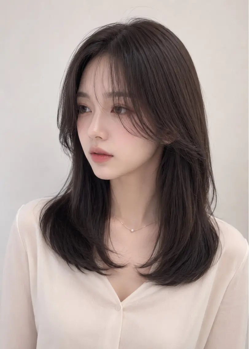 ミディアム カット ヘアカラー トリートメント モテ🤍トレンドヘア /新宿/ワカナのヘアスタイル