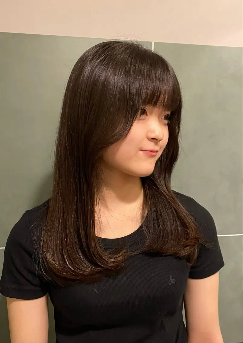 ロング 顔周りカット 黒木 心温のヘアスタイル