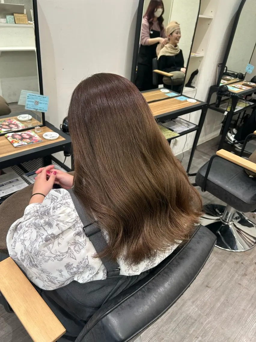 ロング カラー ヘアアレンジ 透明感カラー オリーブカラー cocotte 💟草間紫音💟のヘアスタイル